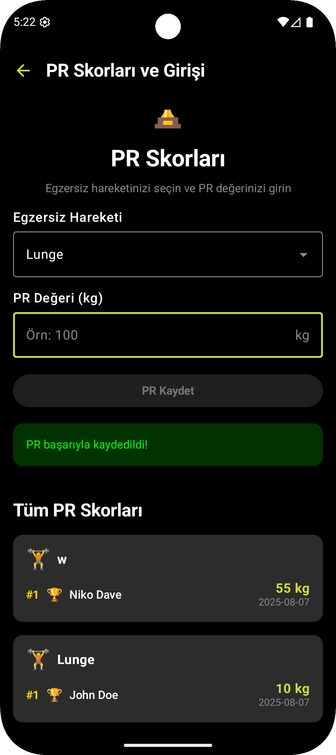 PR Girişi