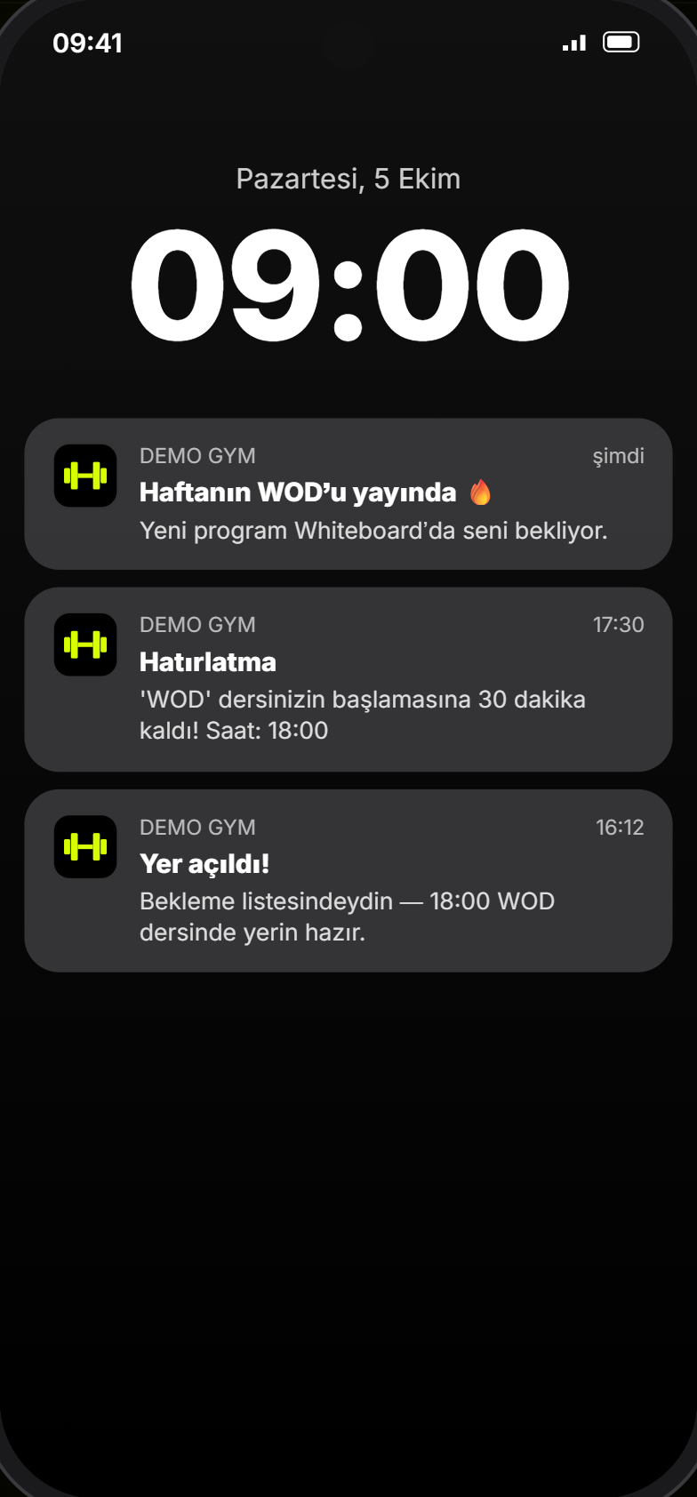 Telefonda gelen bildirimler